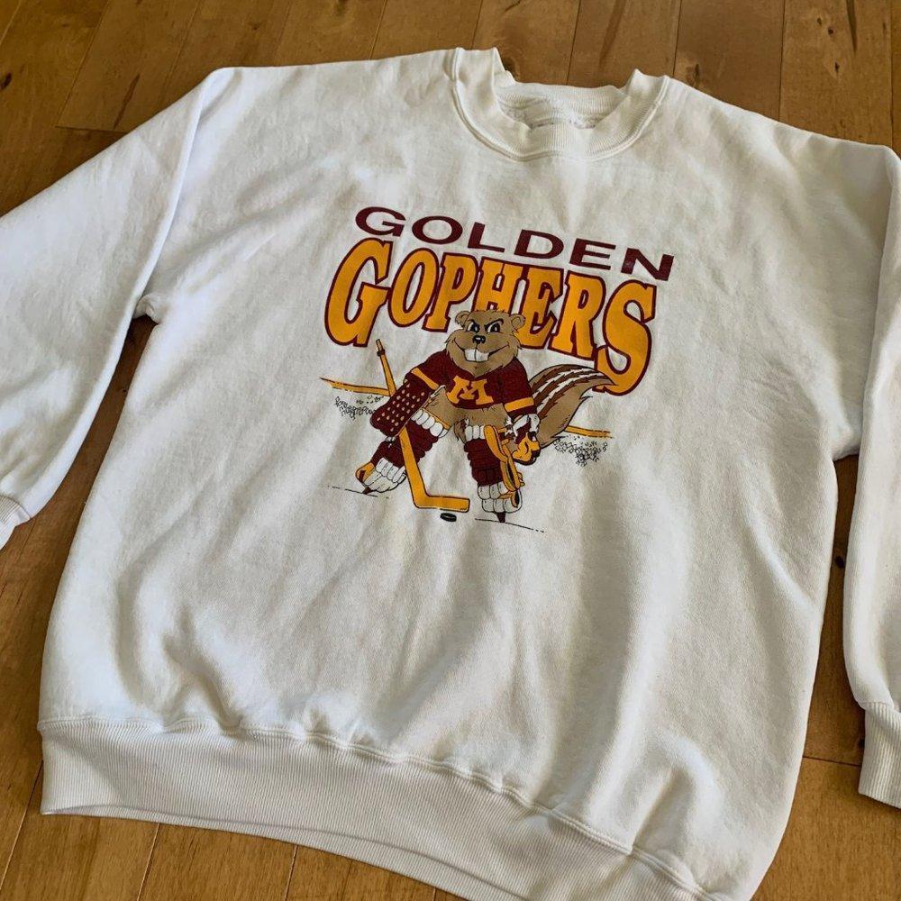 1990S University Of Minnesota Golden Gophers Hockey Shirt Collection Sweatshirt